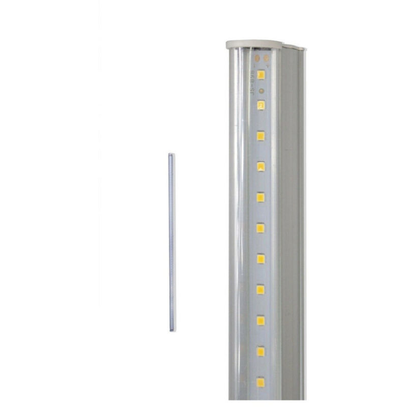 foto del prodotto trade shop traesio sottopensile led smd trasparente reglette plafoniera 120cm 21w 6500k 3000k 4000k bianco freddo 