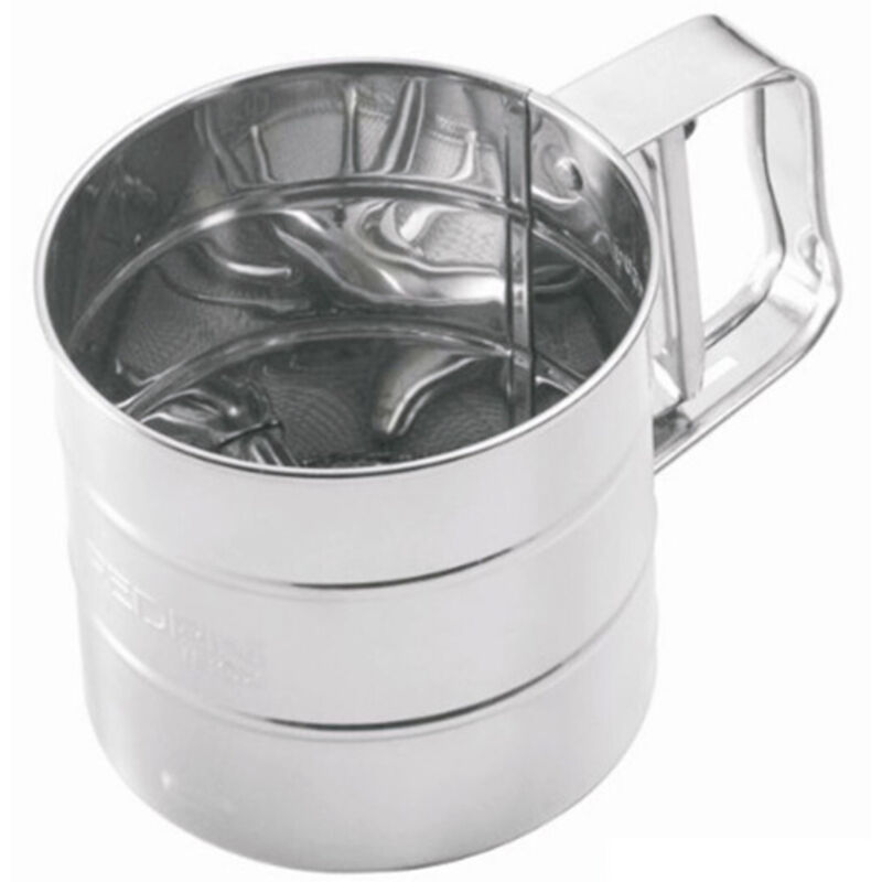 foto del prodotto trade shop traesio spargifarina in acciaio inox 11 x 10 x 16 spargi farina zucchero a velo 