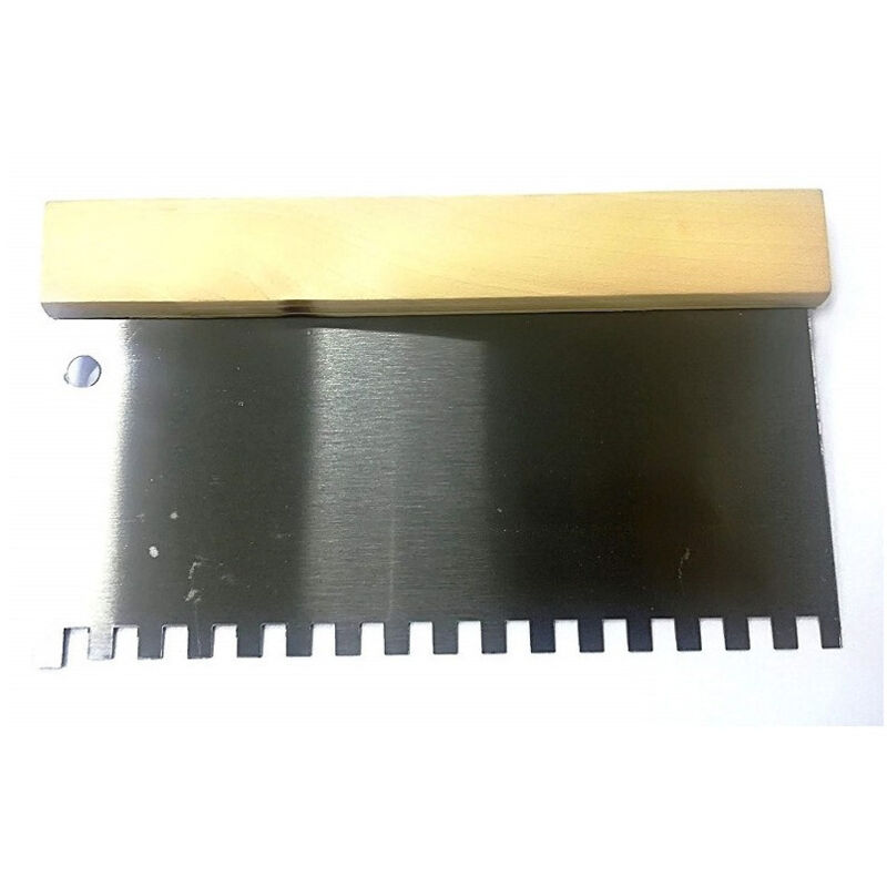 foto del prodotto trade shop traesio spatola denti con manico in legno 20x12cm forma denti sega fai da te attrezzi 