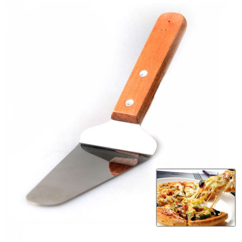foto del prodotto trade shop traesio spatola per pizza dolci servi trancio porzione utensile cucina manico in legno 