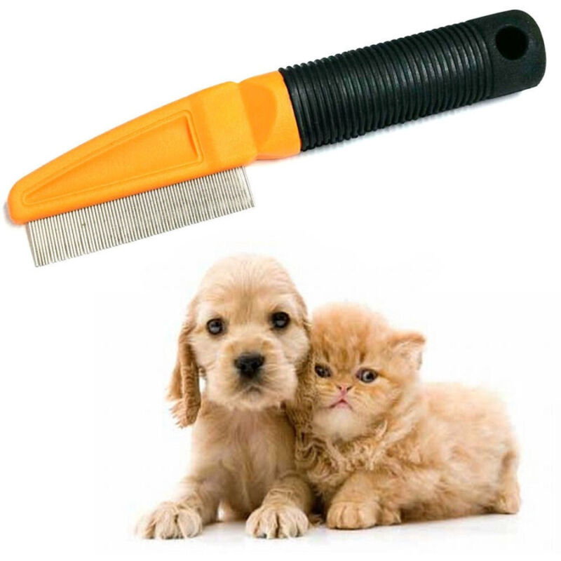foto del prodotto trade shop traesio spazzola o pettine antipulci per animali cane o gatto anti pulce 