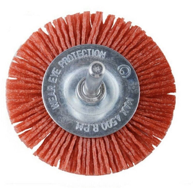 foto del prodotto trade shop traesio spazzola per lucidare fili nylon punta abrasiva levigare punte per trapano 63mm 
