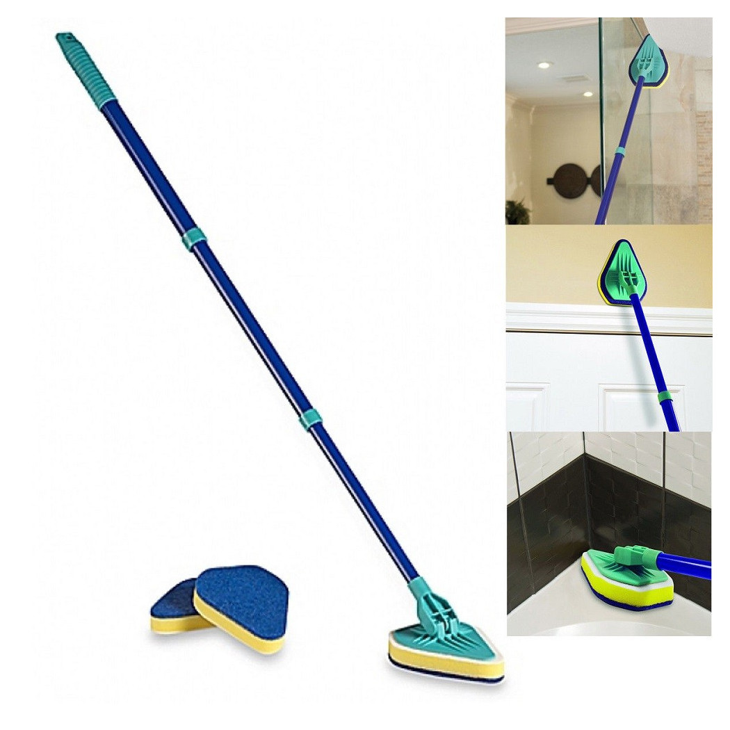 foto del prodotto trade shop traesio spazzola pulisci piastrelle finestre bagni allungabile 3 in 1 clean reach 