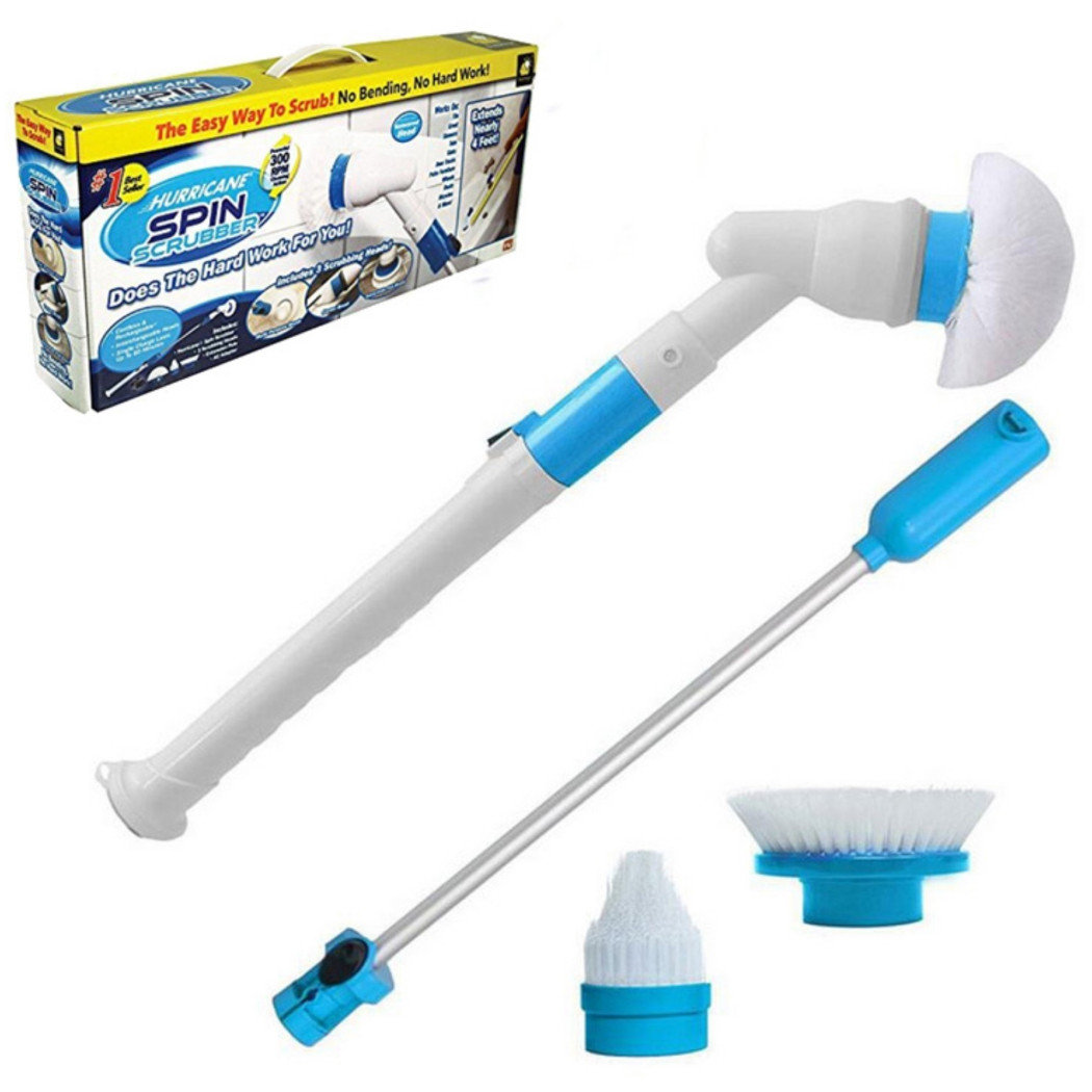 foto del prodotto trade shop traesio spazzolone spazzola rotante cordless ricaricabile per pulizia piastrelle bagno 