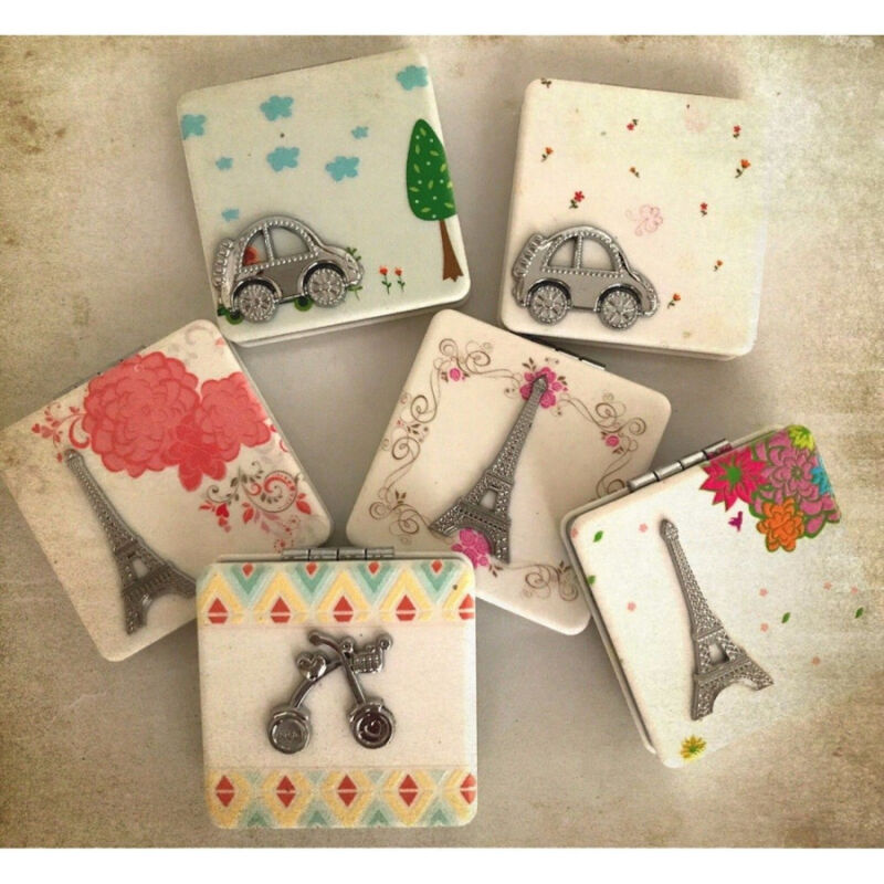 foto del prodotto trade shop traesio specchietto specchio da borsa borsette per donna make up richiudibile idea regalo 