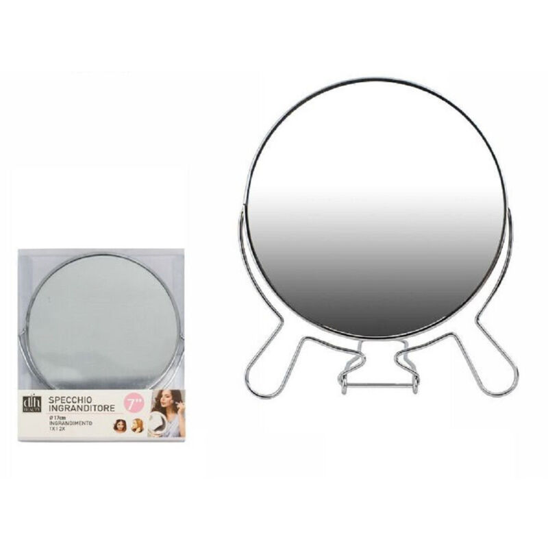 foto del prodotto trade shop traesio - specchio per cosmetici rasoio barba trucco make up ingrandimento 7 pvc 07094 -
