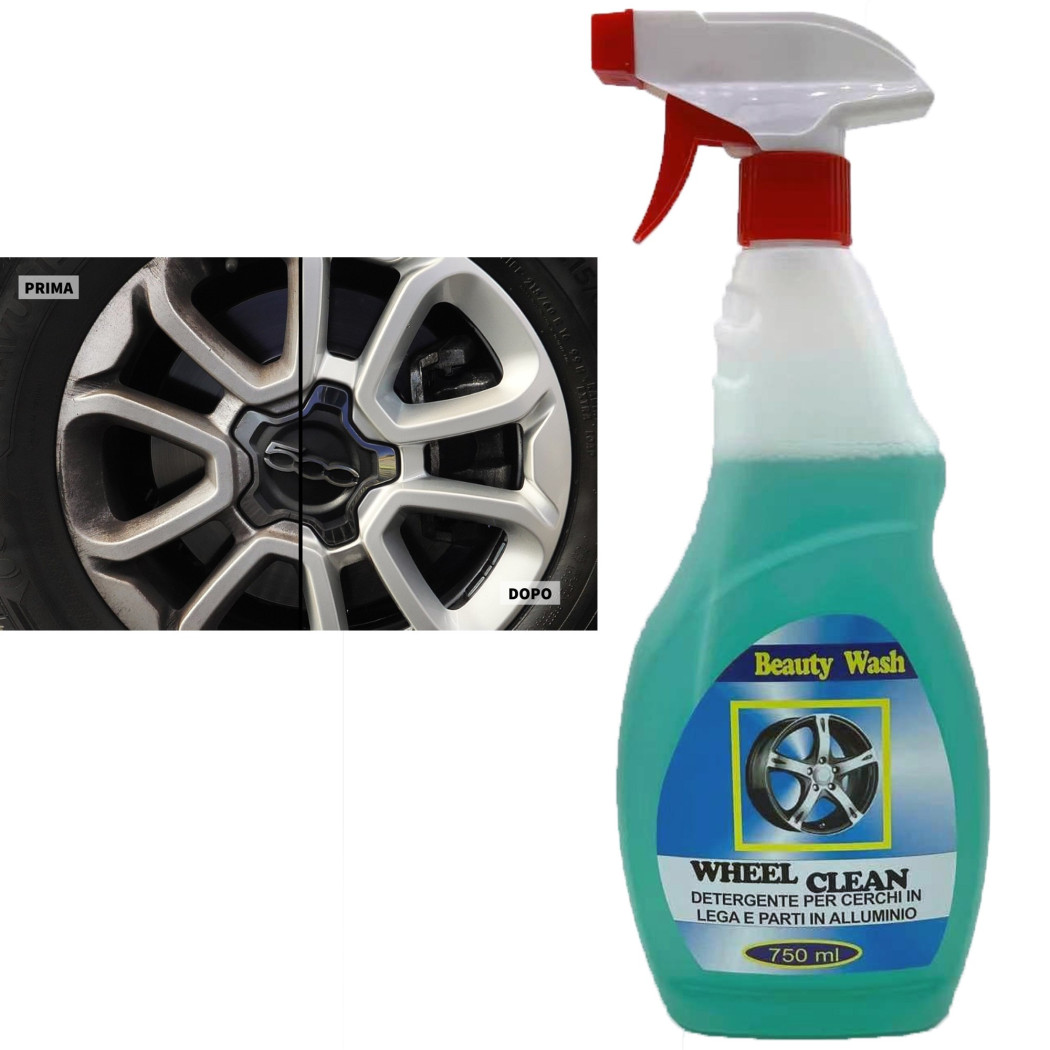 foto del prodotto trade shop traesio spray detergente ravvivante per cerchi in lega auto e parti alluminio da 750ml 