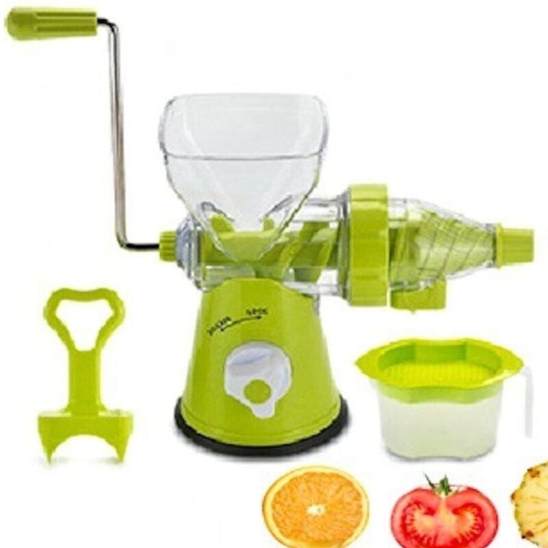 foto del prodotto trade shop traesio spremiagrumi centrifuga manuale spremi frutta verdure succo polpa blocco ventosa 