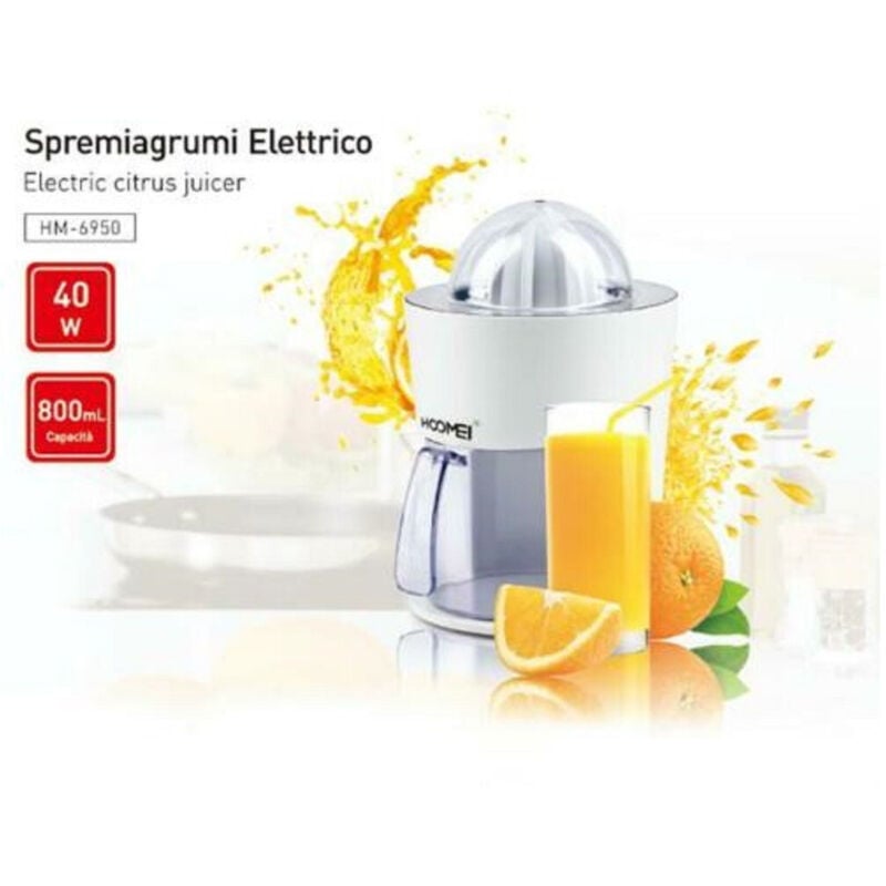 foto del prodotto trade shop traesio spremiagrumi elettrico professionale in acciaio a leva premi spremi agrumi 40w 