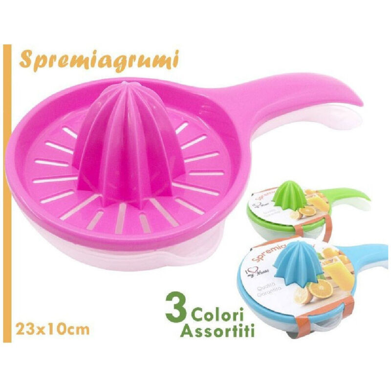 foto del prodotto trade shop traesio spremiagrumi spremi agrumi limone arancia succo in plastica colorata con manico 