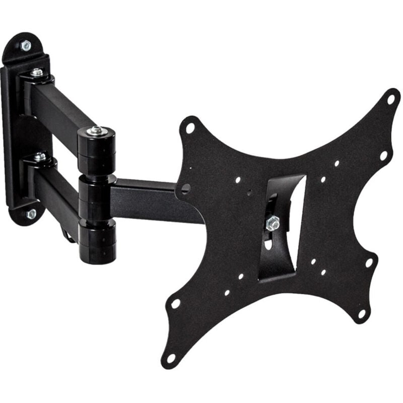 foto del prodotto trade shop traesio staffa porta tv monitor da 14 a 32 supporto parete braccio 360 fino 35kg 