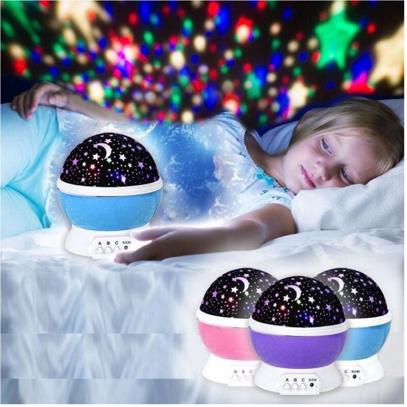 foto del prodotto trade shop traesio - star master lampada proiettore luci led effetto cielo stellato colore notte 5v -