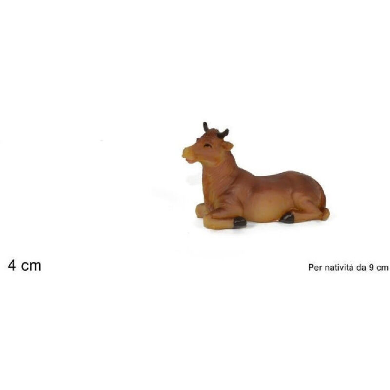 foto del prodotto trade shop traesio statuina bue 4 cm per presepe da 9cm in resina decoro natale natalizio nativita 