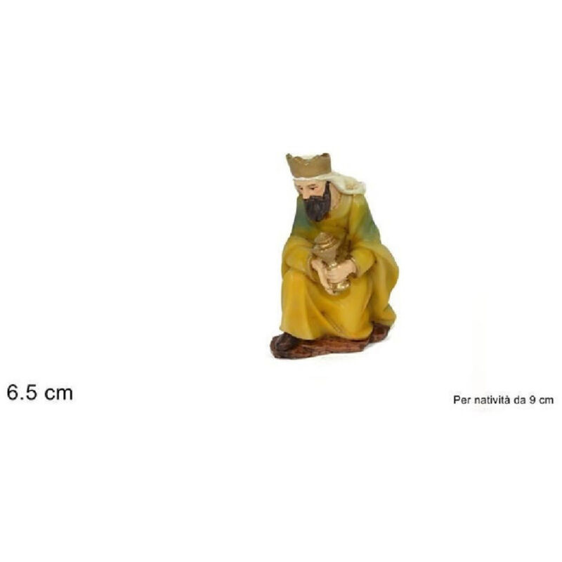 foto del prodotto trade shop traesio statuina gaspare 6.5 cm per presepe in resina decoro natale natalizio nativita 