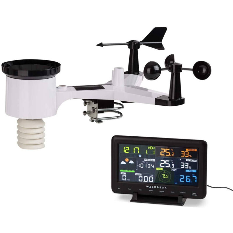 foto del prodotto trade shop traesio stazione meteo barometrica professionale con data ora radiocontrollata wifi app 