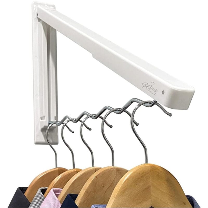 foto del prodotto trade shop traesio stendibiancheria appendiabiti pieghevole design ondulato salvaspazio a parete 