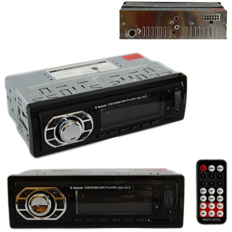 foto del prodotto trade shop traesio stereo auto bluetooth autoradio vivavoce radio fm mp3 usb aux sd card 45w x 4 