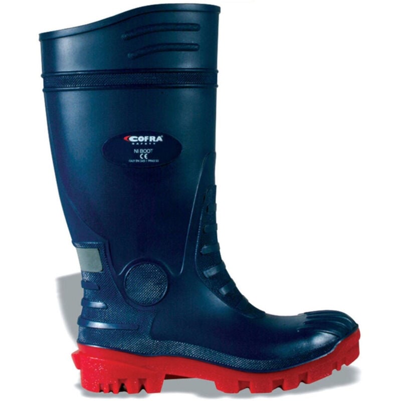 foto del prodotto trade shop traesio - stivale blu s5 typhoon cofra da lavoro antinfortunistica gambale pvc ergo cofra 44