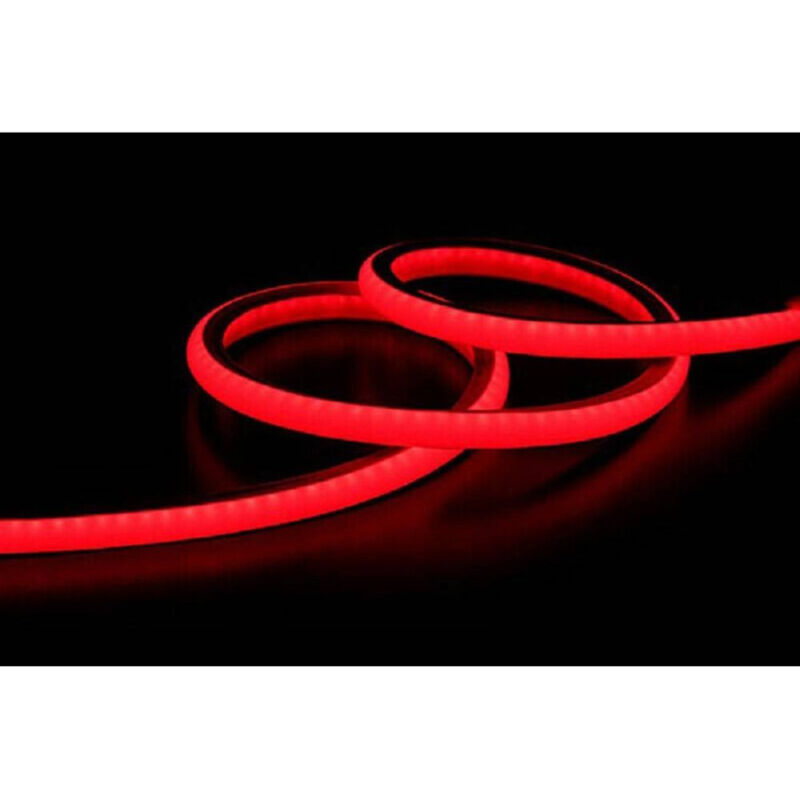 foto del prodotto trade shop traesio strip led neon flessibile striscia decorativa 5 mt ip65 vari toni di luce u 12v rosso 