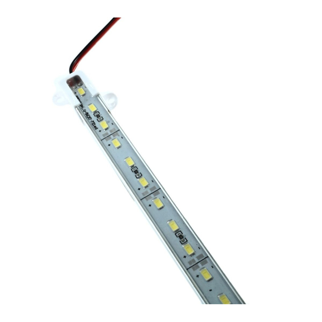 foto del prodotto trade shop traesio strip striscia led profilo 1mt barra rigida in alluminio smd ip20 ip65 copertura bianco naturale smd 7020 ip65 