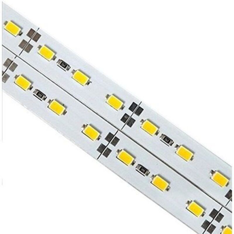 foto del prodotto trade shop - traesio - strip striscia rigida barra 1 metro a led 5630 7020 5050 13w 72 led calda fredda - -bianco freddo -smd 5630
