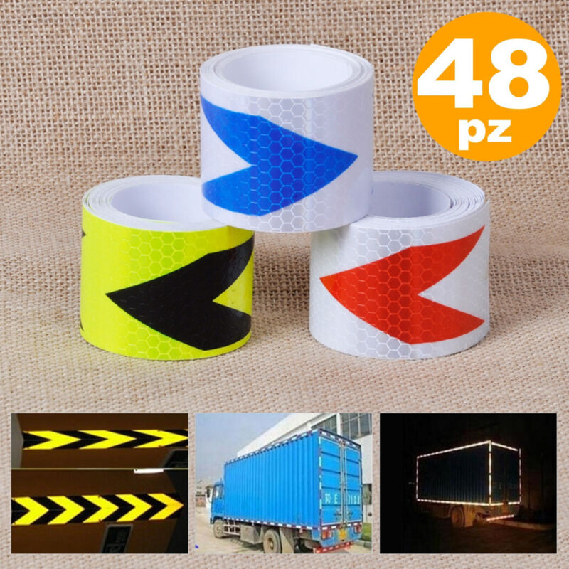 foto del prodotto trade shop traesio strisce nastro adesivo catarifrangente auto camion vari colori alta visibilit 