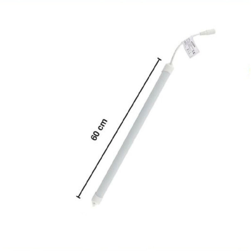 foto del prodotto trade shop traesio striscia barra led profilo alluminio 60cm 10w luce 3000k 4000k 6500k 3014 12v 60 bianco caldo 