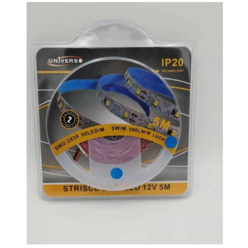 foto del prodotto trade shop traesio striscia flessibile strip led modellabile 5mt smd 2835 vari toni luce 2835 12v s blu 