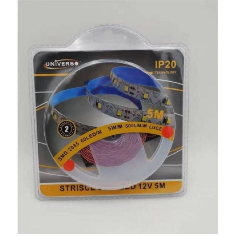 foto del prodotto trade shop traesio striscia flessibile strip led modellabile 5mt smd 2835 vari toni luce 2835 12v s rosso 