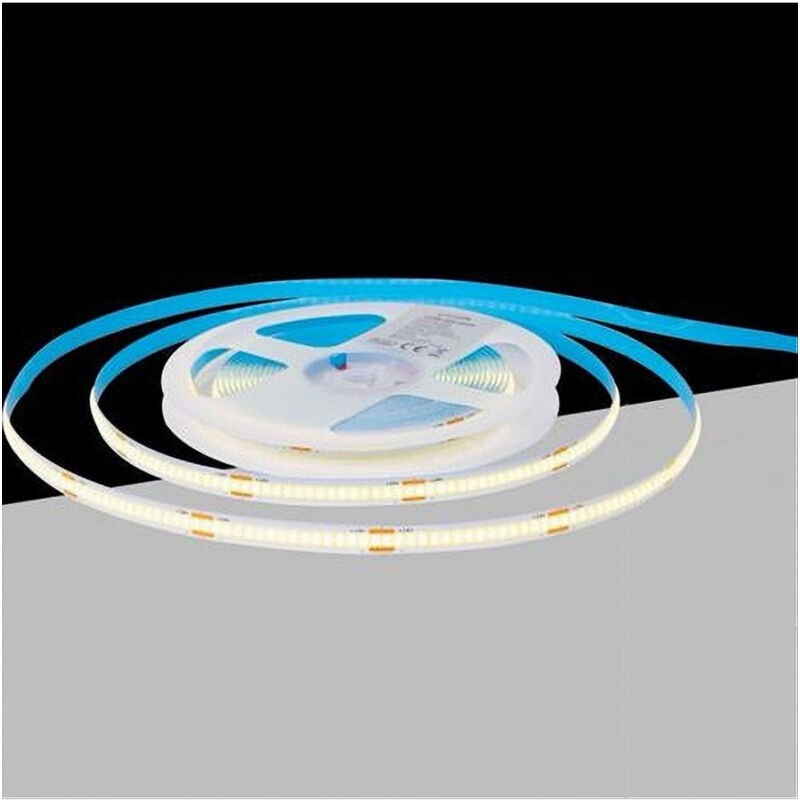 foto del prodotto trade shop traesio striscia led cob bobina 5mt flessibile dc 24v varie temperature colore cob 24v 320 bianco naturale 