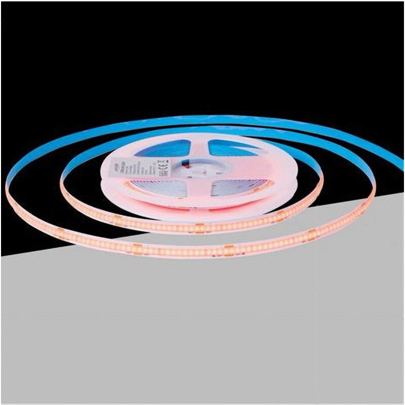 foto del prodotto trade shop traesio striscia led cob bobina 5mt flessibile dc 24v varie temperature colore cob 24v 320 rosso 