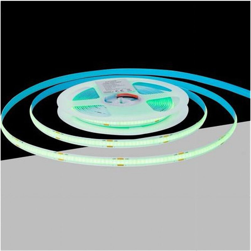 foto del prodotto trade shop traesio striscia led cob bobina 5mt flessibile dc 24v varie temperature colore cob 24v 320 verde 