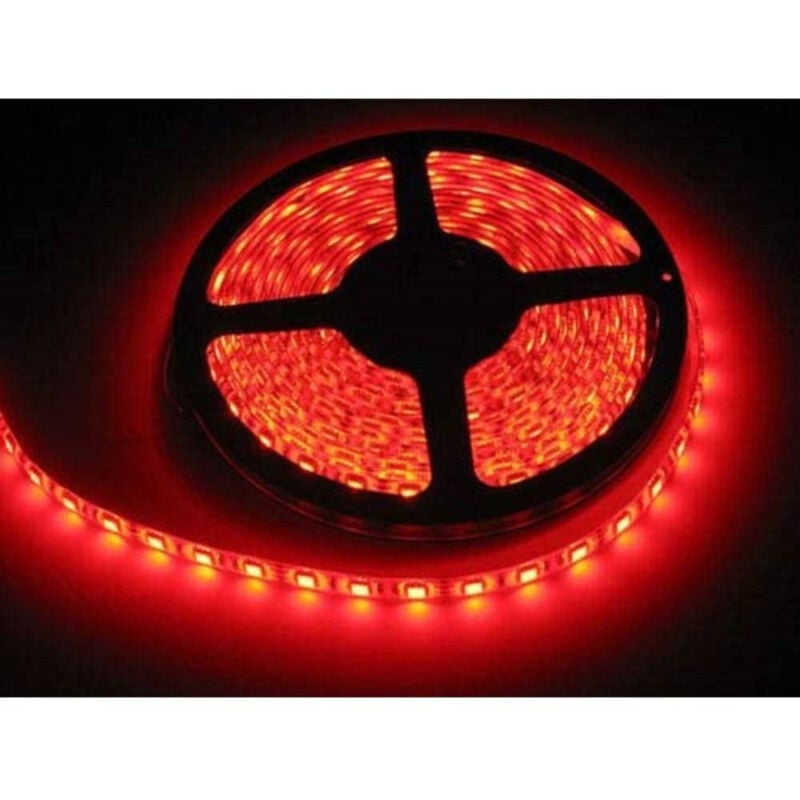 foto del prodotto trade shop traesio striscia led luminosa 5 metri flessibile luce rossa led 5050 per illuminazioni 