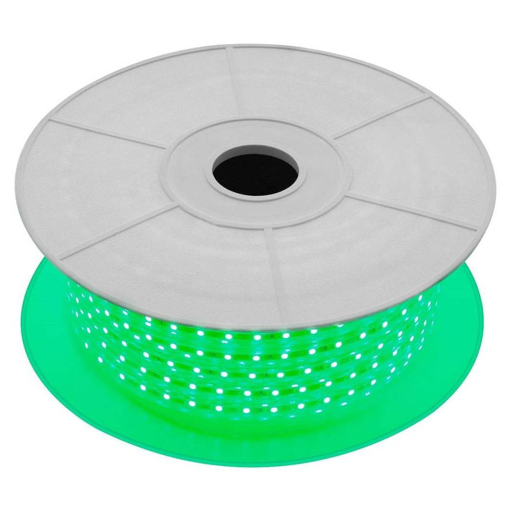 foto del prodotto trade shop traesio striscia led luminosa flessibile 100 mt luce verde 5050 220v illuminazione cw581 