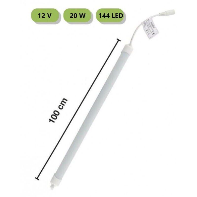 foto del prodotto trade shop traesio striscia rigida barra led profilo alluminio 1mt luce 3000k 4000k 6500k 3014 12v 1o bianco naturale 
