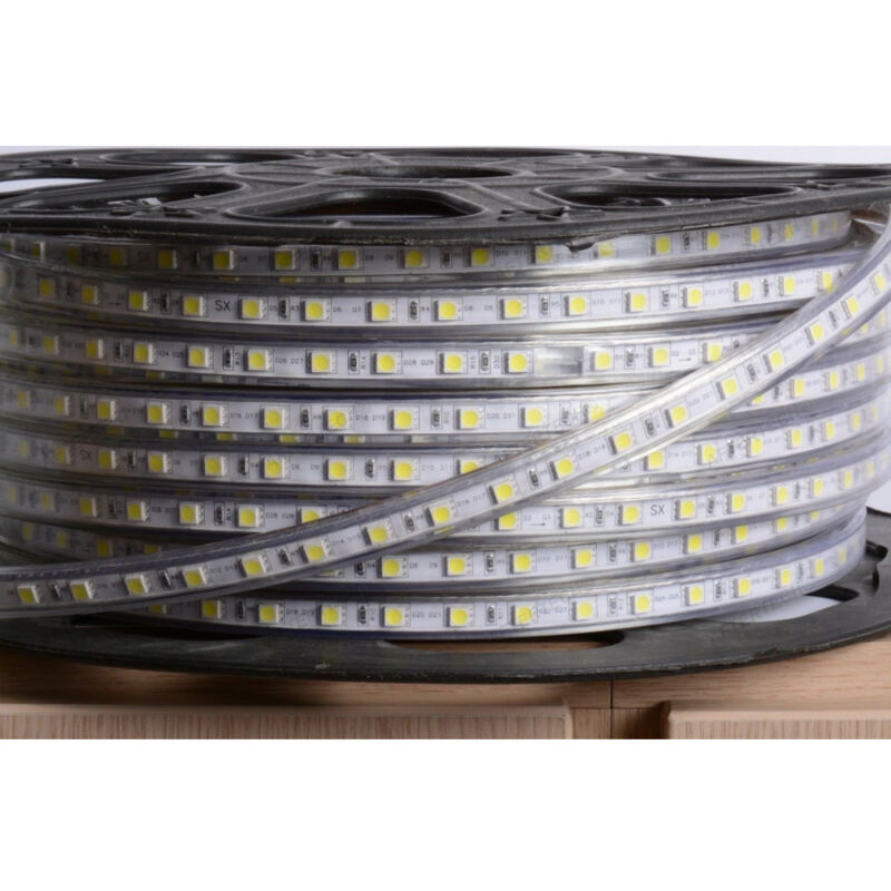 foto del prodotto trade shop traesio striscia strip led a metro led luce fredda calda rgb driver incluso per esterno bianco freddo smd 3528
