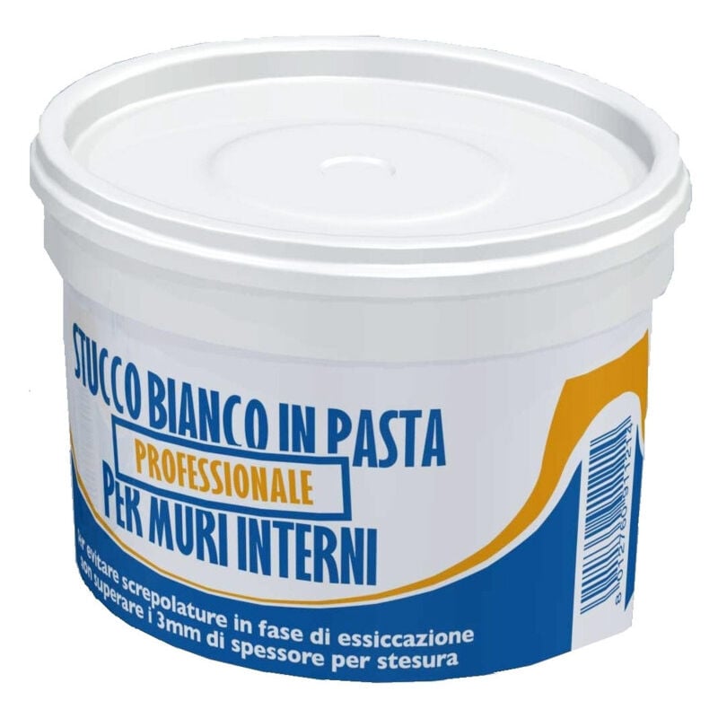 foto del prodotto trade shop traesio stucco pronto in pasta per legno muro mobili pareti 500 gr colore bianco 