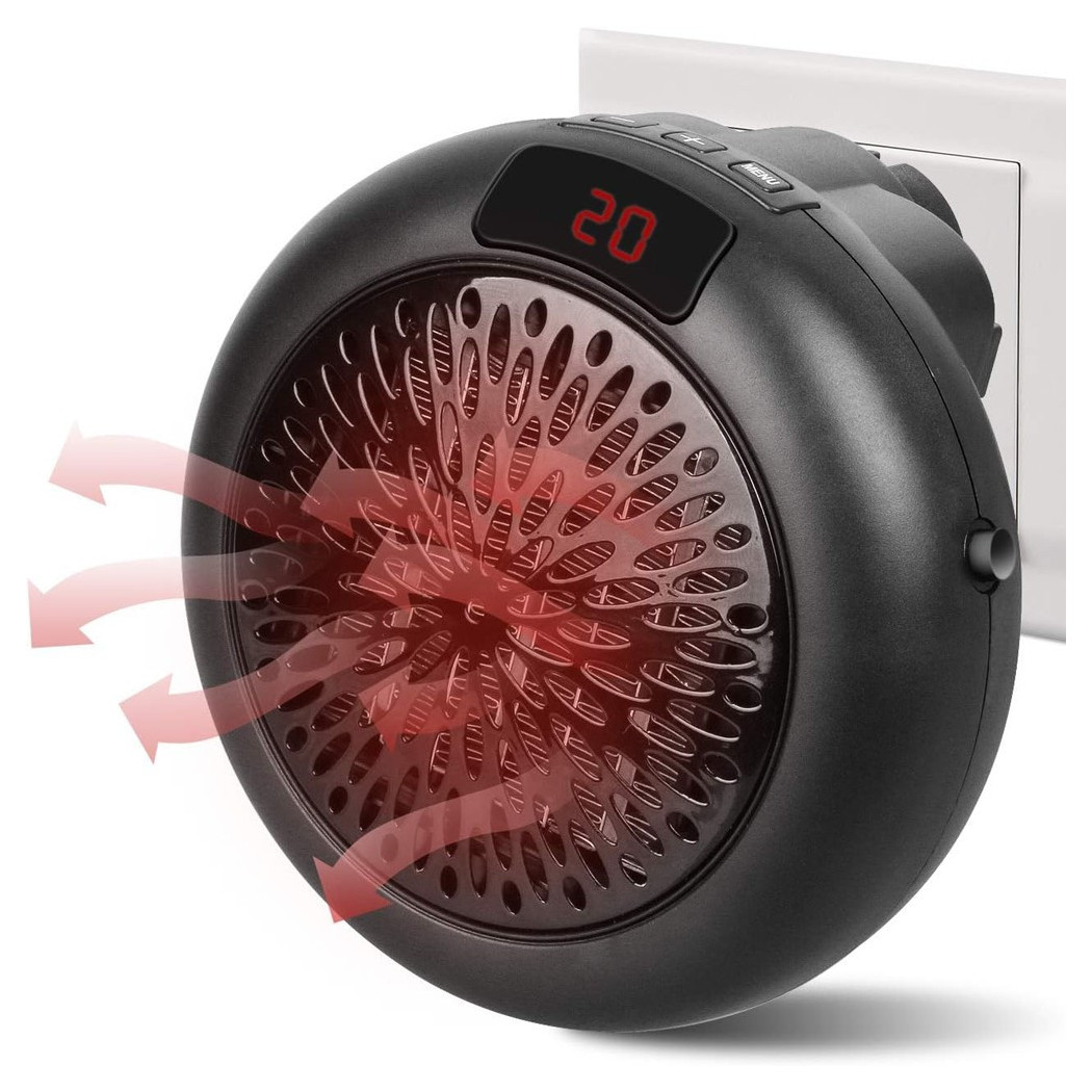 foto del prodotto trade shop traesio stufa elettrica portatile 900w wonder heater portatile regolabile da 15 a 32 c 