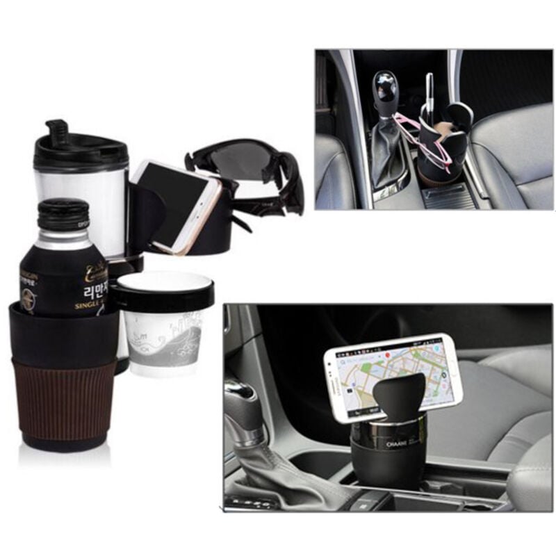 foto del prodotto trade shop traesio supporto 5 in 1 da auto porta cellulare smartphone chiavi occhiali universale 