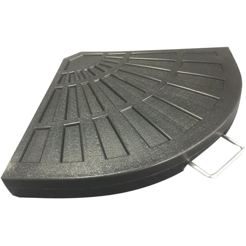 foto del prodotto trade shop traesio - supporto base per ombrellone peso piede d'appoggio nero con maniglia metallo 020702 -