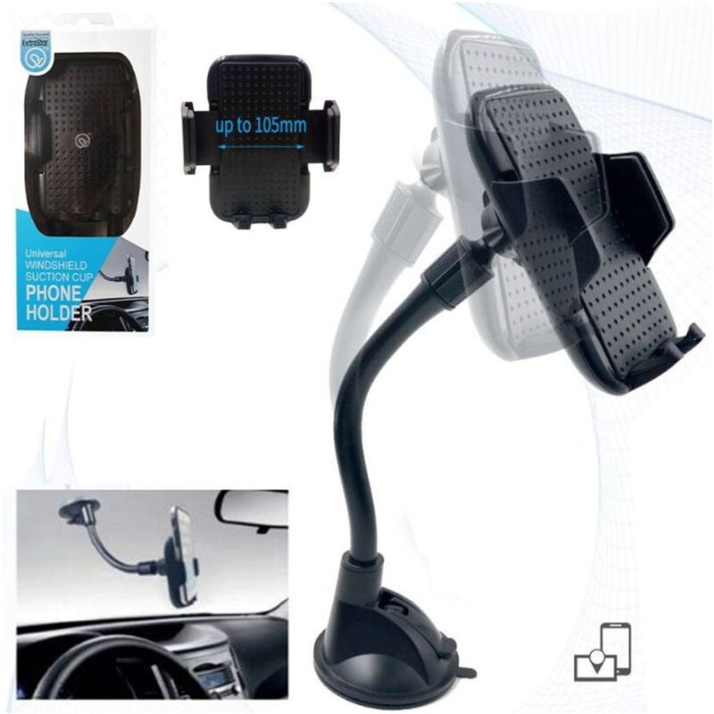 foto del prodotto trade shop traesio supporto cellulare auto per cruscotto parabrezza con ventosa portacellulare 360 