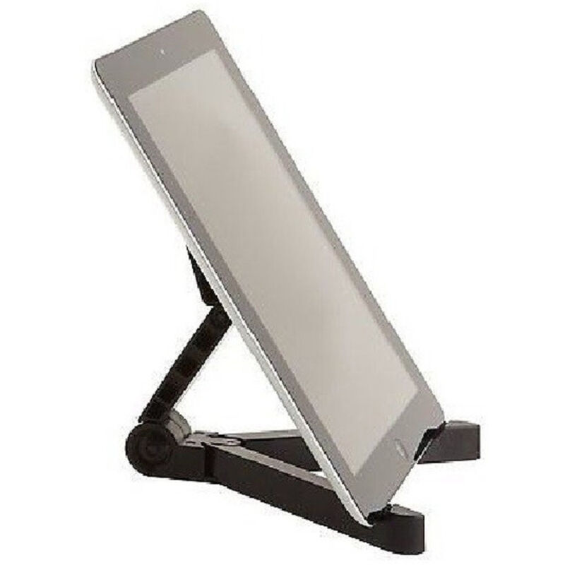 foto del prodotto trade shop traesio supporto da tavolo base di appoggio rigida stand pieghevole per tablet smartphon 