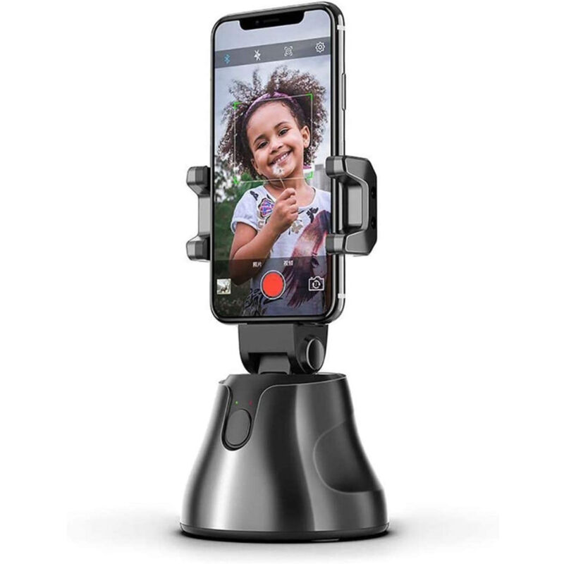 foto del prodotto trade shop traesio supporto per cellulare fotocamera con inquadratura automatica 360 smart ai vlog 