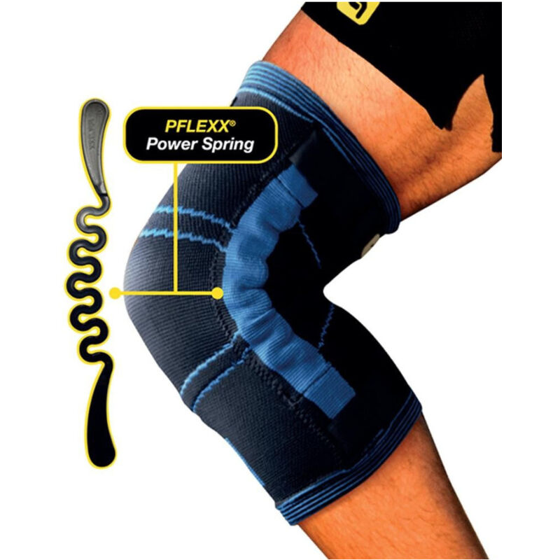 foto del prodotto trade shop traesio supporto per ginocchio banda elastica power knee aiuta il sollievo varie misure xl