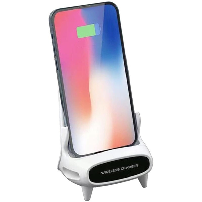 foto del prodotto trade shop traesio supporto stazione di ricarica senza fili wireless rapida per cellulare ufficio 