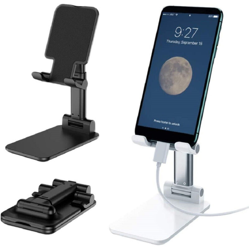 foto del prodotto trade shop traesio supporto tavolo pieghevole per cellulari tablet fino 11 regolabile studio gioco 