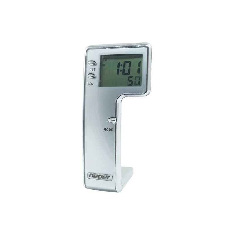 foto del prodotto trade shop traesio sveglia digitale orologio allarme a batteria da tavolo ufficio display lcd beper 