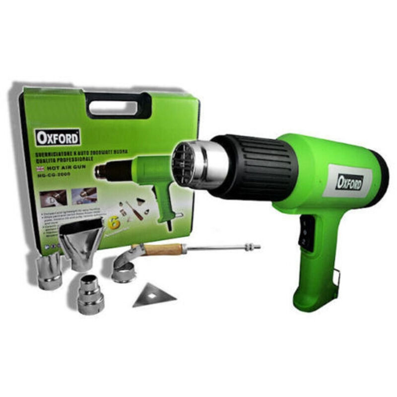 foto del prodotto trade shop traesio sverniciatore pistola termica 2000w aria calda 300 500 gradi 6 accessori 