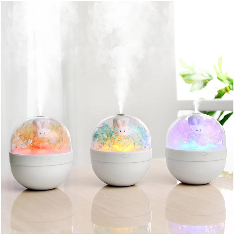 foto del prodotto trade shop traesio sweet rabbit diffusore umidificatore aria a ultrasuoni aroma usb con lampada rgb 
