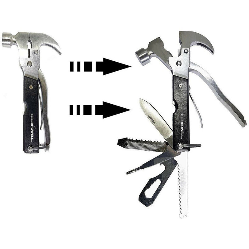 foto del prodotto trade shop traesio tac tools utensile multifunzionale 18 in 1 forma di martello acciaio inox 